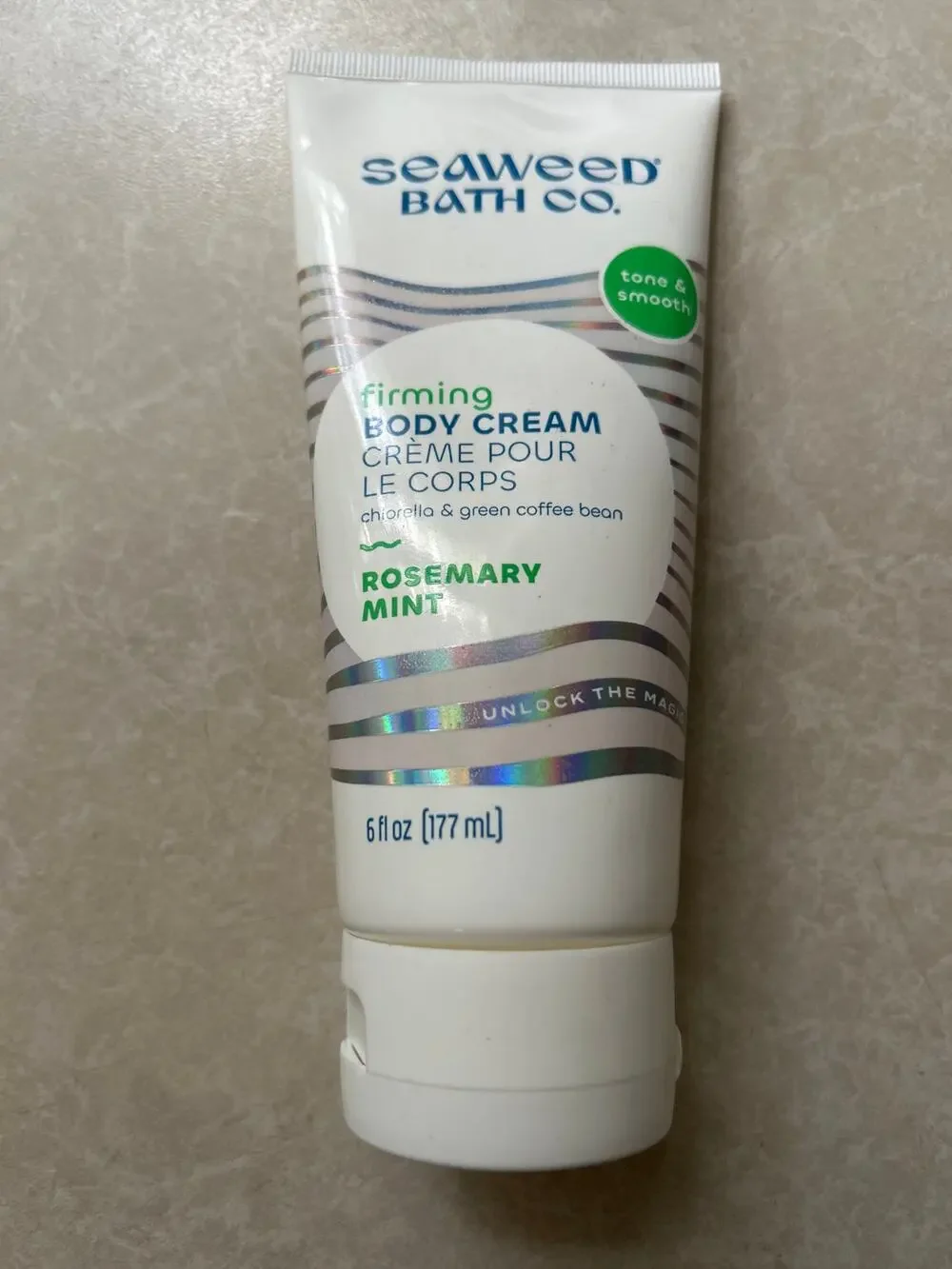 New Seaweed Bath Co. Firming Body Cream Chlorella Green Coffee Rosemary Mint 6oz